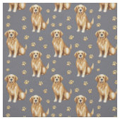 かわいいゴールデンレトリバーの犬 ファブリック (見本)