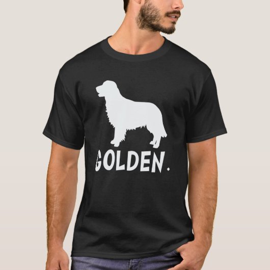 かわいいゴールデンレトリバーの犬 Tシャツ (正面)