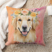 かわいいゴールデンレトリバードッグ クッション (ブランケット)