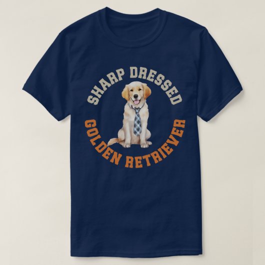 かわいいゴールデンレトリバードッグ Tシャツ (デザイン正面)