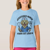 かわいいゴールデンレトリバー看護師卒業2026Tシャツ Tシャツ (正面)