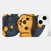 かわいいゴールデンレトリバー警察の電話ケースすべてのデバイス Case-Mate iPhoneケース (裏面 (横))