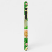 かわいいゴールデンレトリバー魅惑ピンクローズガーデン iPhoneケース (左側)