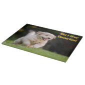 かわいいゴールデンレトリバー パーソナライズ カッティングボード (角)