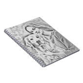 かわいいゴールデン最高のレトリーバードッグママペンシルスケッチ ノートブック (右側)