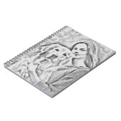 かわいいゴールデン最高のレトリーバードッグママペンシルスケッチ ノートブック (左側)