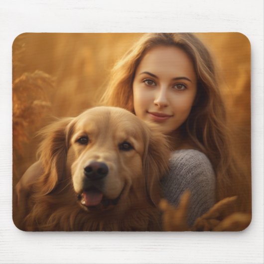 かわいいゴールデン最高のレトリーバー犬ママ マウスパッド (正面)