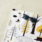 かわいいゴールデン・ウッズのシーンパターン ビーチタオル (インサイチュ)