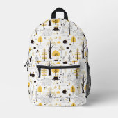 かわいいゴールデン・ウッズのシーンパターン プリントバックパック (正面)