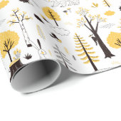 かわいいゴールデン・ウッズのシーンパターン ラッピングペーパー (ロールコーナー)