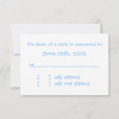 かわいいゴールドフィッシュ&ハートビーチ結婚式RSVPカード 出欠カード (裏面)