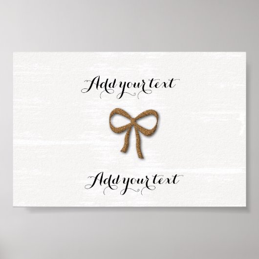 かわいいゴールドリボン コラージュ 赤ちゃん 子供 結婚 ポスター (正面)