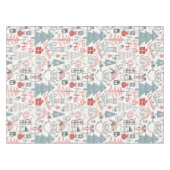 かわいいサお洒落ンタクリスマスの木型ピンク テーブルクロス (正面(横))