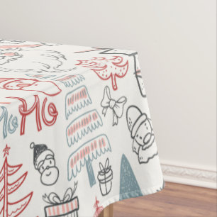 かわいいサお洒落ンタクリスマスの木型ピンク テーブルクロス