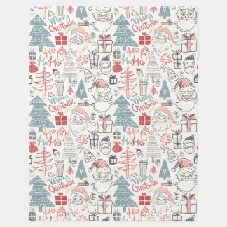 かわいいサお洒落ンタクリスマスの木型ピンク フリースブランケット