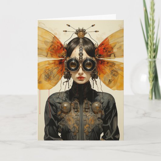 かわいいサイエンスフィクションバグレディすべての行事 カード (正面)