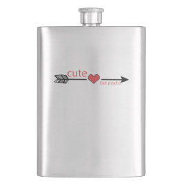 かわいいサイコブラックアロー赤いハート フラスク