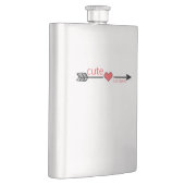 かわいいサイコブラックアロー赤いハート フラスク (右)