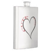 かわいいサイコブラックハートレッドフォント フラスク (右)