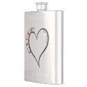 かわいいサイコブラックハートレッドフォント フラスク (左)