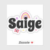 かわいいサイジの名前デザイン シール (シート)