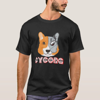 かわいいサイバネティックコーギーのサイボーグ Tシャツ