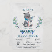 かわいいサイボーイベビーシャワー招待状 招待状 (正面/裏面)