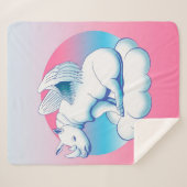 かわいいサイ | Rhino愛好家への贈り物 シェルパブランケット (正面(横))