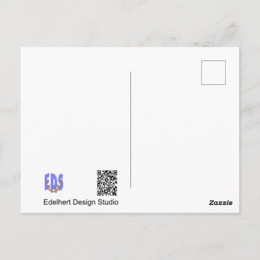 かわいいサギの誕生日ポストカード ポストカード (裏面)