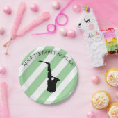 かわいいサクソフォンロックアンドロールミュージカル楽器 ペーパープレート (パーティー)