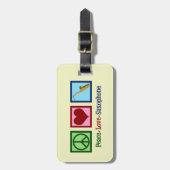 かわいいサクソフォーン ラゲッジタグ (正面縦)