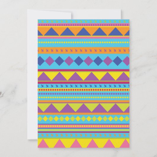 かわいいサクタス砂漠の子どもたち1歳の誕生日メキシコパーティー 招待状 (裏面)