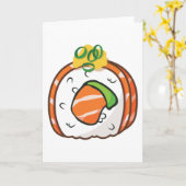 かわいいサケすし – かわいいグルメ カード (黄色い花)