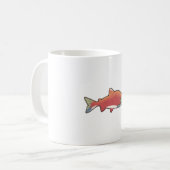 かわいいサケの魚 コーヒーマグカップ (正面左)
