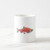 かわいいサケの魚 コーヒーマグカップ (中央)