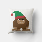 かわいいサスカッチクリスマス小妖精や小人 クッション (裏面)