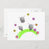 かわいいサソリと花のポストカード ポストカード (正面/裏面)