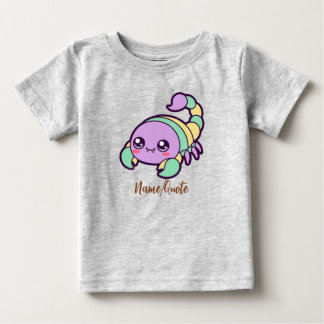 かわいいサソリ かわいいパステル カートゥーン ベビーTシャツ