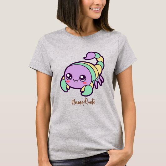 かわいいサソリ かわいいパステル カートゥーン Tシャツ (正面)