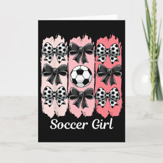 かわいいサッカースタイルの女の子 コケットボウ サッカーガール サッカー B カード
