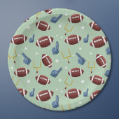 かわいいサッカースポーツパターン ペーパープレート