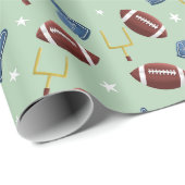 かわいいサッカースポーツパターン ラッピングペーパー (ロールコーナー)