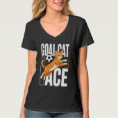 かわいいサッカーネコのギフト Tシャツ (正面)