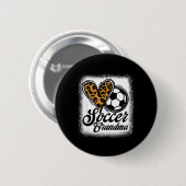 かわいいサッカーバツイチ祖母レオパードハート 缶バッジ (正面&裏面)