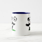 かわいいサッカーパンダ ツートーンマグカップ (中央)