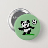 かわいいサッカーパンダ 缶バッジ (正面&裏面)