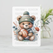 かわいいサッカーパーティー 招待状 (スタンド正面)