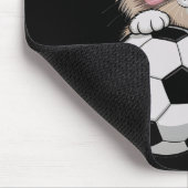 かわいいサッカービルマン ネコ好き女子が得点 マウスパッド (コーナー)