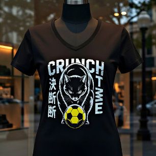 かわいいサッカーファン必見!日本のアニメ風デザインTシャツ Tシャツ