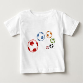 かわいいサッカーボールのセット ベビーTシャツ